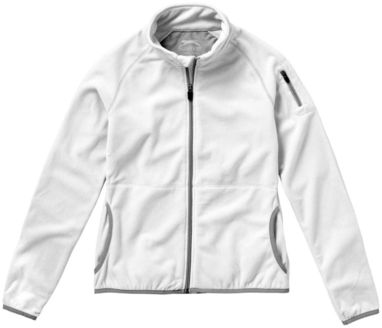Женская микрофлисовая куртка Drop Shot с застежкой-молнией на всю длину, цвет белый  размер S - 33487011- Фото №4