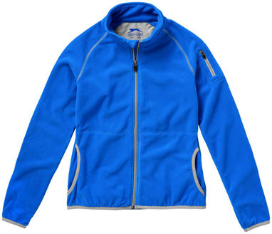 Женская микрофлисовая куртка Drop Shot с застежкой-молнией на всю длину, цвет небесно-голубой  размер S - 33487421- Фото №4