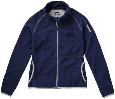 Женская микрофлисовая куртка Drop Shot с застежкой-молнией на всю длину, цвет темно-синий  размер XL - 33487494- Фото №3