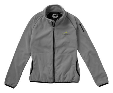 Женская микрофлисовая куртка Drop Shot с застежкой-молнией на всю длину, цвет серый  размер S - 33487901- Фото №2