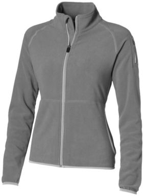 Женская микрофлисовая куртка Drop Shot с застежкой-молнией на всю длину, цвет серый  размер L - 33487903- Фото №1