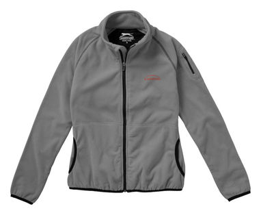 Женская микрофлисовая куртка Drop Shot с застежкой-молнией на всю длину, цвет серый  размер XXL - 33487905- Фото №3