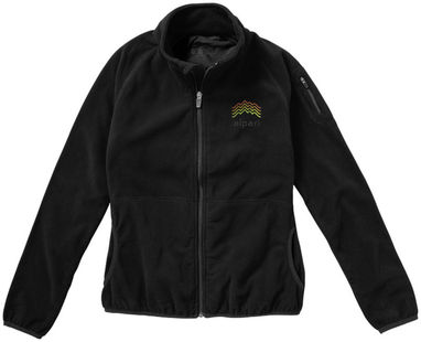 Женская микрофлисовая куртка Drop Shot с застежкой-молнией на всю длину, цвет сплошной черный  размер S - 33487991- Фото №2