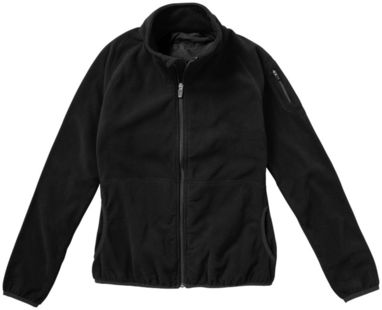 Жіноча мікрофлісова куртка Drop Shot із застібкою-блискавкою на всю довжину, колір суцільний чорний  розмір S - 33487991- Фото №4