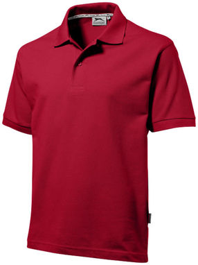Рубашка поло с короткими рукавами Forehand, цвет темно-красный  размер L - 33S01283- Фото №1