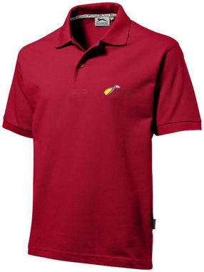 Сорочка поло з короткими рукавами Forehand, колір темно-червоний  розмір L - 33S01283- Фото №2