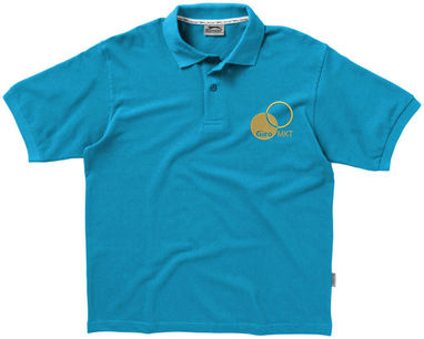 Рубашка поло с короткими рукавами Forehand, цвет аква  размер S - 33S01511- Фото №3