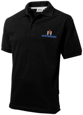 Рубашка поло с короткими рукавами Forehand, цвет сплошной черный  размер L - 33S01993- Фото №2