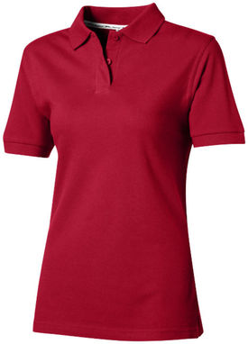 Жіноча сорочка поло з короткими рукавами Forehand, колір темно-червоний  розмір XL - 33S03284- Фото №1