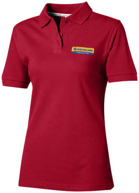 Жіноча сорочка поло з короткими рукавами Forehand, колір темно-червоний  розмір XL - 33S03284- Фото №2
