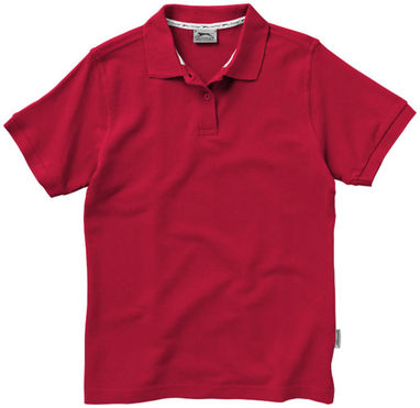 Жіноча сорочка поло з короткими рукавами Forehand, колір темно-червоний  розмір XL - 33S03284- Фото №3