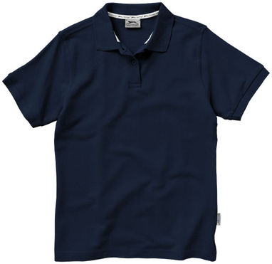 Жіноча сорочка поло з короткими рукавами Forehand, колір темно-синій  розмір S - 33S03491- Фото №4