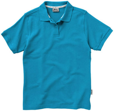 Жіноча сорочка поло з короткими рукавами Forehand, колір аква  розмір S - 33S03511- Фото №4