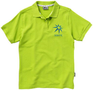 Жіноча сорочка поло з короткими рукавами Forehand, колір зелене яблуко  розмір S - 33S03721- Фото №3