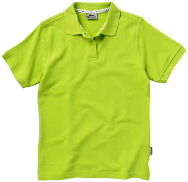 Жіноча сорочка поло з короткими рукавами Forehand, колір зелене яблуко  розмір S - 33S03721- Фото №4