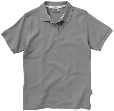 Жіноча сорочка поло з короткими рукавами Forehand, колір сірий  розмір S - 33S03901- Фото №4