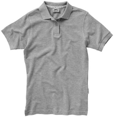 Жіноча сорочка поло з короткими рукавами Forehand, колір сірий  розмір S - 33S03961- Фото №4