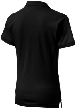 Женская рубашка поло с короткими рукавами Forehand, цвет сплошной черный  размер M - 33S03992- Фото №4