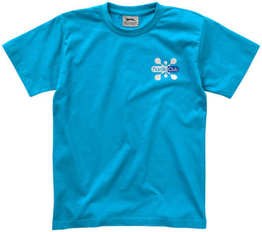 Детская футболка с короткими рукавами Ace, цвет аква  размер 128 - 33S05513- Фото №2