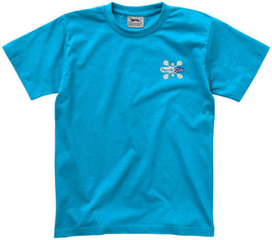 Детская футболка с короткими рукавами Ace, цвет аква  размер 128 - 33S05513- Фото №3