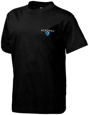 Дитяча футболка з короткими рукавами Ace, колір суцільний чорний  розмір 116 - 33S05992- Фото №2