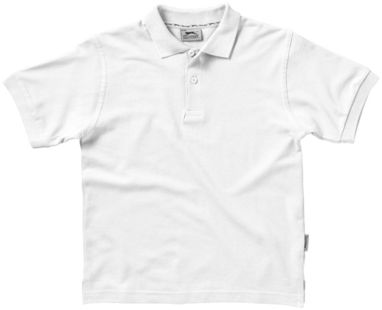 Дитяча сорочка поло з короткими рукавами Forehand, колір білий  розмір 116 - 33S13012- Фото №3