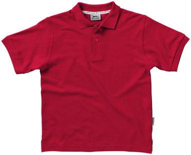 Детская рубашка поло с короткими рукавами Forehand, цвет темно-красный - 33S13281- Фото №4