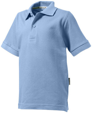 Дитяча сорочка поло з короткими рукавами Forehand, колір світло-синій  розмір 104 - 33S13401- Фото №1