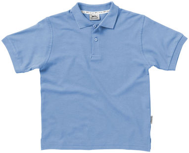 Дитяча сорочка поло з короткими рукавами Forehand, колір світло-синій  розмір 104 - 33S13401- Фото №4