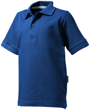 Детская рубашка поло с короткими рукавами Forehand, цвет синий классический  размер 104 - 33S13471- Фото №1