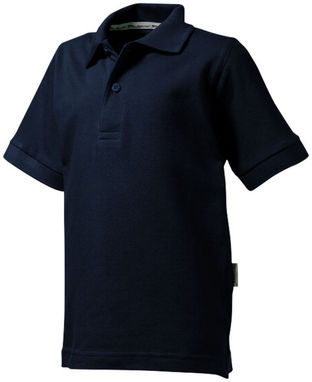 Дитяча сорочка поло з короткими рукавами Forehand, колір темно-синій  розмір 104 - 33S13491- Фото №1