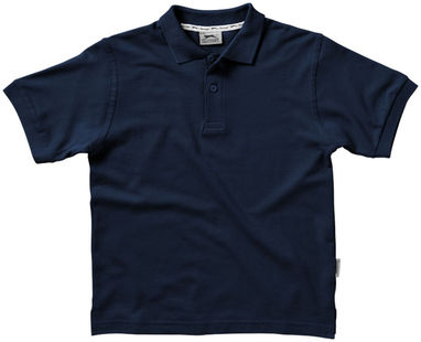 Дитяча сорочка поло з короткими рукавами Forehand, колір темно-синій  розмір 104 - 33S13491- Фото №4