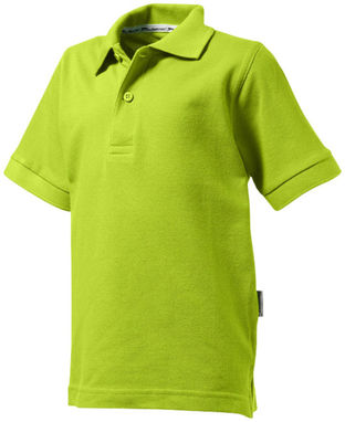 Дитяча сорочка поло з короткими рукавами Forehand, колір зелене яблуко  розмір 104 - 33S13721- Фото №1