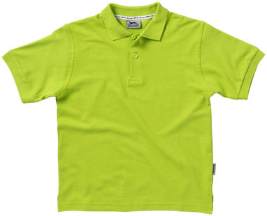 Дитяча сорочка поло з короткими рукавами Forehand, колір зелене яблуко  розмір 104 - 33S13721- Фото №3