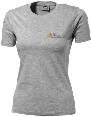 Женская футболка с короткими рукавами Ace, цвет серый  размер S - 33S23961- Фото №2