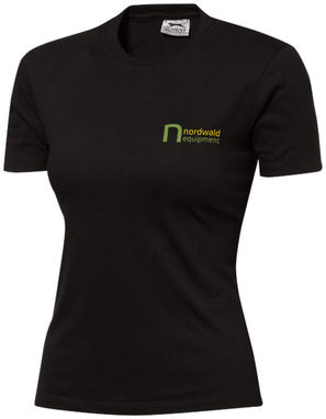 Жіноча футболка з короткими рукавами Ace, колір суцільний чорний  розмір XL - 33S23994- Фото №2