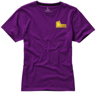 Женская футболка с короткими рукавами Nanaimo, цвет сливовый  размер M - 38012382- Фото №2