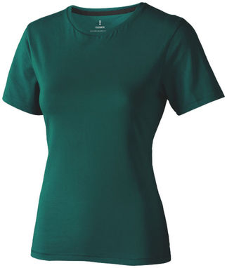 Женская футболка с короткими рукавами Nanaimo, цвет зеленый лесной  размер L - 38012603- Фото №1