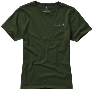 Жіноча футболка з короткими рукавами Nanaimo, колір армійський зелений  розмір XS - 38012700- Фото №3