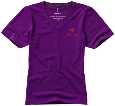 Женская футболка с короткими рукавами Kawartha, цвет сливовый  размер S - 38017381- Фото №2
