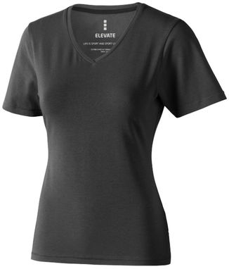 Женская футболка с короткими рукавами Kawartha, цвет антрацит  размер S - 38017951- Фото №1
