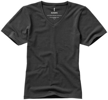 Женская футболка с короткими рукавами Kawartha, цвет антрацит  размер S - 38017951- Фото №4