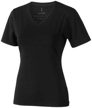 Женская футболка с короткими рукавами Kawartha, цвет сплошной черный  размер S - 38017991- Фото №1