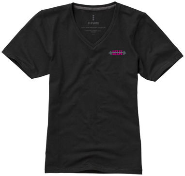 Женская футболка с короткими рукавами Kawartha, цвет сплошной черный  размер S - 38017991- Фото №2