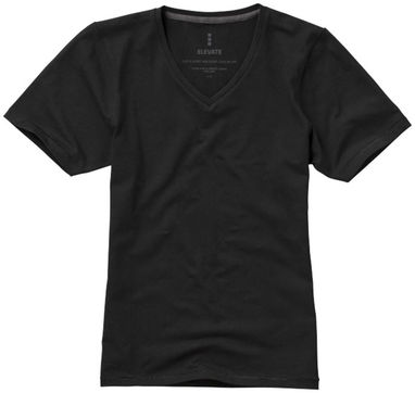 Женская футболка с короткими рукавами Kawartha, цвет сплошной черный  размер S - 38017991- Фото №4