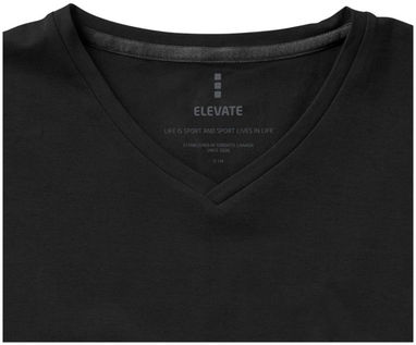 Женская футболка с короткими рукавами Kawartha, цвет сплошной черный  размер S - 38017991- Фото №8