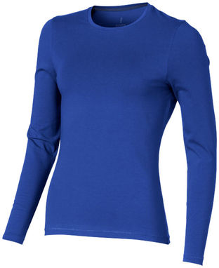 Женская футболка с длинными рукавами Ponoka, цвет синий  размер XS - 38019440- Фото №1