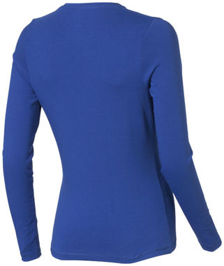 Женская футболка с длинными рукавами Ponoka, цвет синий  размер XS - 38019440- Фото №4