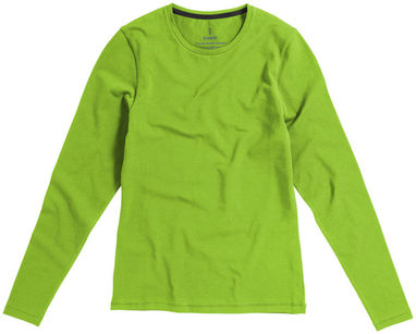 Женская футболка с длинными рукавами Ponoka, цвет зеленое яблоко  размер XS - 38019680- Фото №3