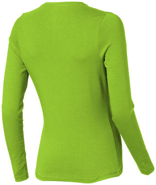 Женская футболка с длинными рукавами Ponoka, цвет зеленое яблоко  размер XS - 38019680- Фото №4
